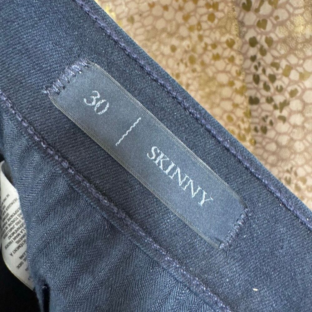 Juicy Couture Silver Metallic Coated Stretch Skinny Jeans Size 30 - Picture 4 of 12